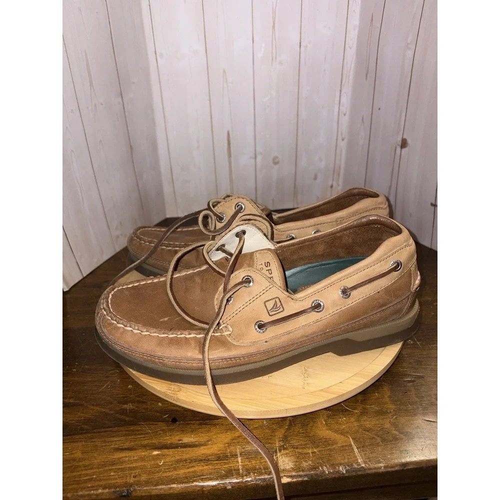 Sperry Top-Sider Mako 2-Eye Leather Boat Shoes Mens 8.5